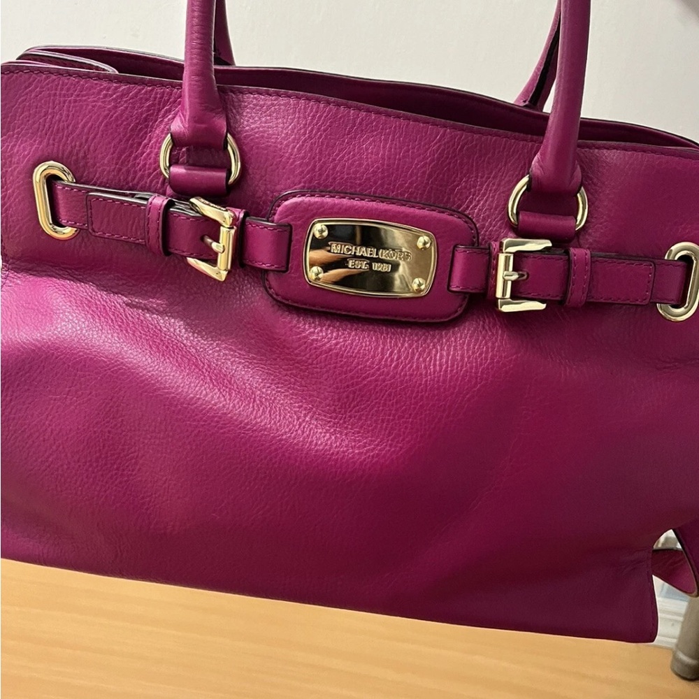Michael Kors Pink Shoulder Bag with Gold Hardware